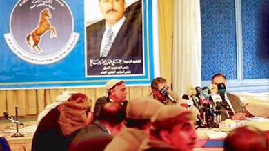 جانب من أول اجتماعات المؤتمر الشعبي العام جناح صنعاء بعد مقتل الرئيس اليمني الأسبق علي عبد الله صالح 
